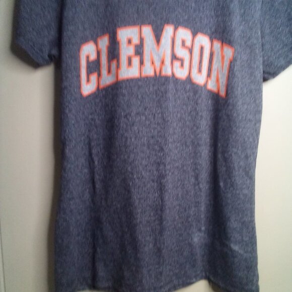 Clemson Tigers Shirt L Short Sleeve New Agenda Tag Gray Orange - Picture 8 of 12